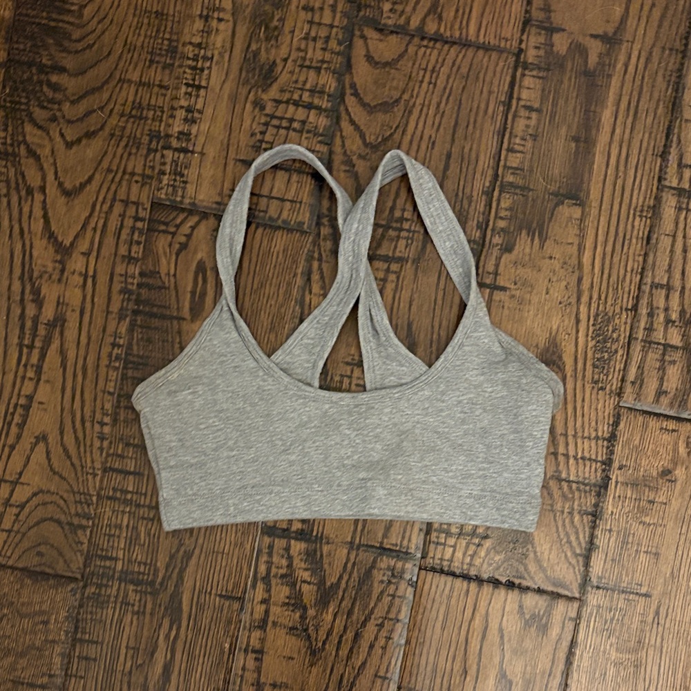 TNA Heather Grey Racerback Sports Bra